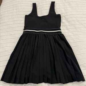 Women’s All In Motion Navy Tank Pleated Tennis Dress, Size Small